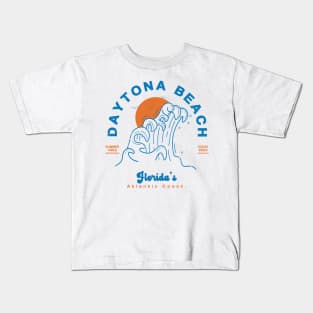 Retro Daytona Beach Florida Sunset Kids T-Shirt